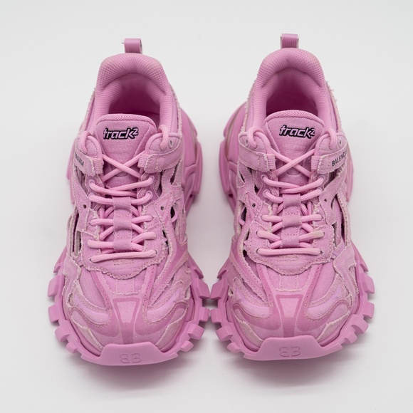 size 37 EU / 7 US Balenciaga Track 2 Sneakers Pink Open - Picture 3 of 14